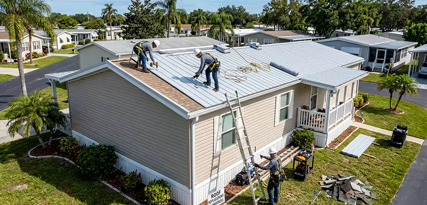 Mobile Home Metal Roof Replacement in Clearlake